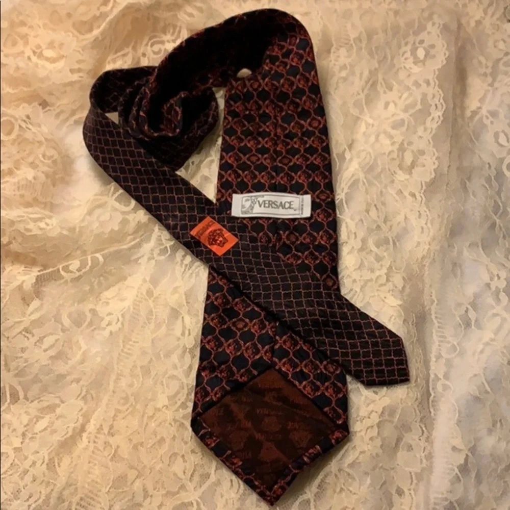 Versace Vintage Medusa Logo 90’s Versace Tie